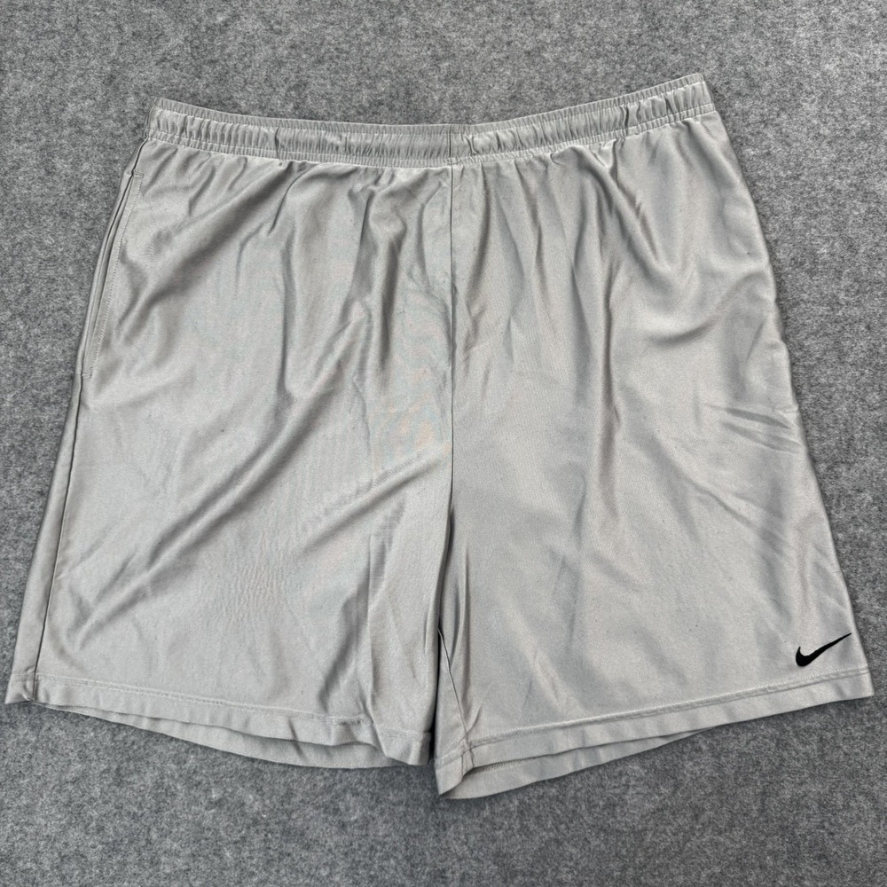 VTG Nike Basketball Shorts Mens XL Silver Shiny Silky Dazzle Glanz USA Made 90s